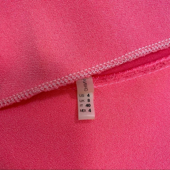 Elie Tahari Tunic Mini Dress Sleeveless Pink Crepe Tie Waist Women’s Size 4 - Picture 7 of 8